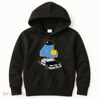 4th Birthday Police 4 Years Old Officer Car Costume Kids Hoodie thumb 0