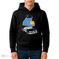 4th Birthday Police 4 Years Old Officer Car Costume Kids Hoodie thumb 4