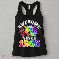 40th Birthday Rainbow Unicorn Awesome Since 1986 Women's Tank Top thumb 3