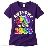 40th Birthday Rainbow Unicorn Awesome Since 1986 Women's T-Shirt thumb 0