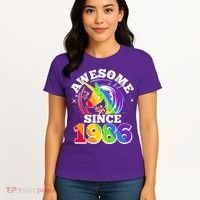 40th Birthday Rainbow Unicorn Awesome Since 1986 Women's T-Shirt thumb 4