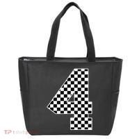 4th Birthday Race Car Four 4 Year Old Checkered Flag Tote Bag thumb 0