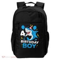4th Birthday Shark Ocean Theme Party 4 Years Old Backpack thumb 0
