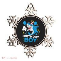 4th Birthday Shark Ocean Theme Party 4 Years Old Ornament thumb 0