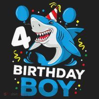 4th Birthday Shark Ocean Theme Party 4 Years Old Hat thumb 2