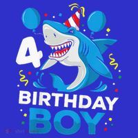 4th Birthday Shark Ocean Theme Party 4 Years Old Sweatshirt thumb 3