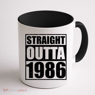 40th Birthday Straight Outta 1986 Coffee Mug back