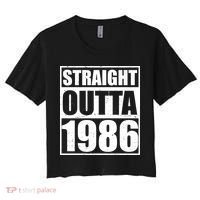 40th Birthday Straight Outta 1986 Women's Crop Top Tee thumb 0