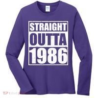 40th Birthday Straight Outta 1986 Women's Long Sleeve Shirt thumb 0