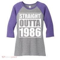 40th Birthday Straight Outta 1986 Women's Tri-Blend 3/4-Sleeve Raglan Shirt thumb 0
