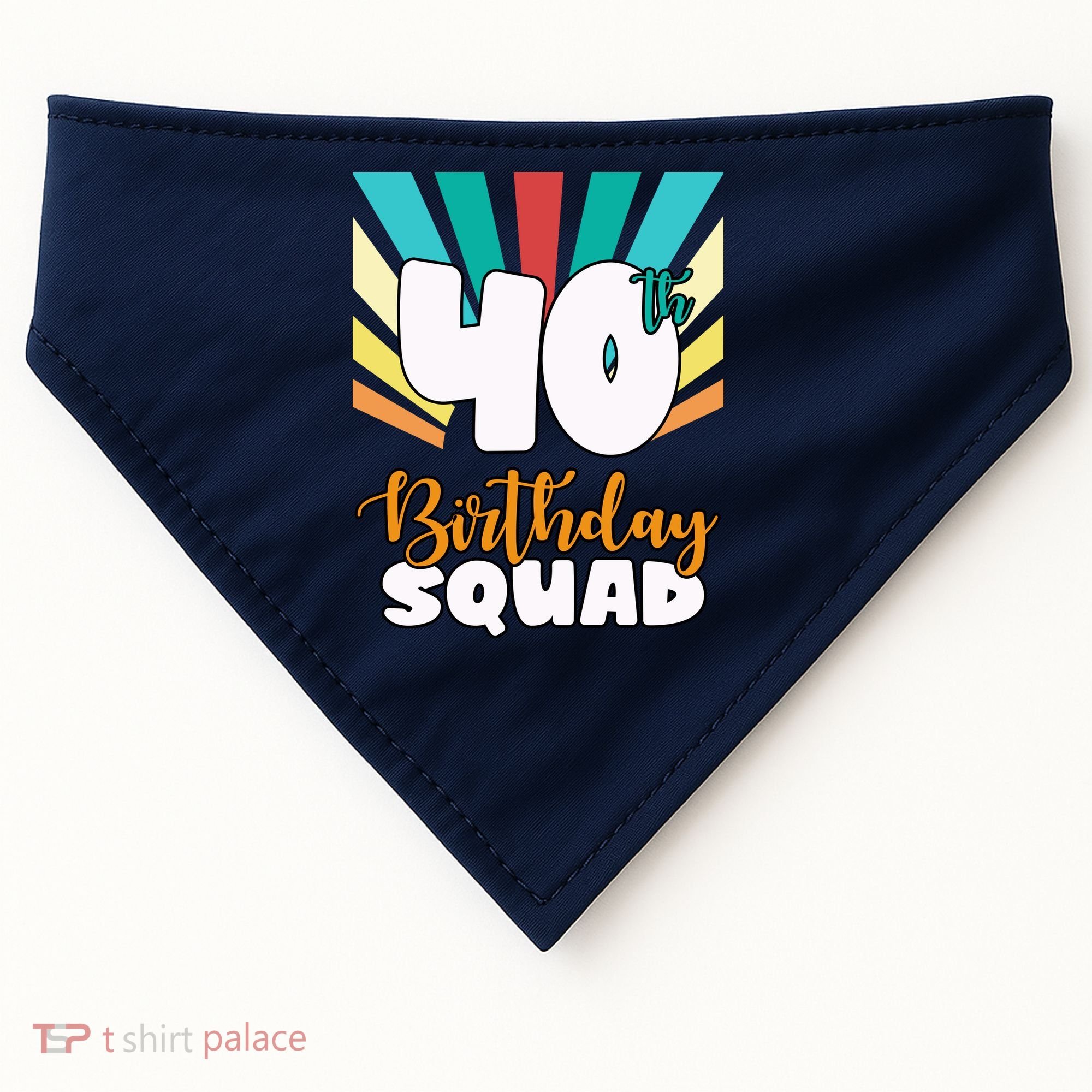 40th Birthday Squad 40 Years Old USA-Made Doggie Bandana