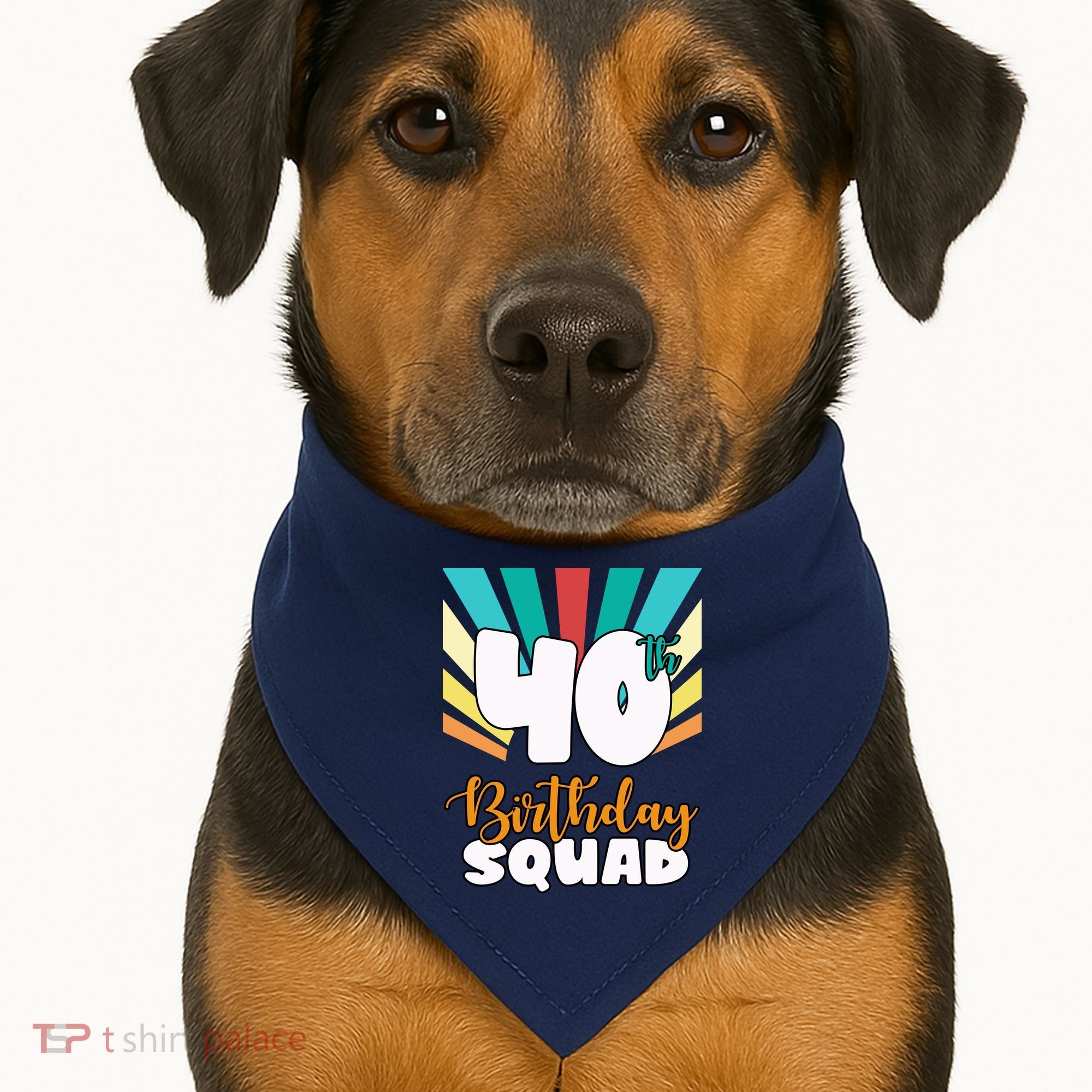 40th Birthday Squad 40 Years Old USA-Made Doggie Bandana