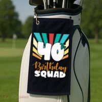 40th Birthday Squad 40 Years Old Golf Towel thumb 2