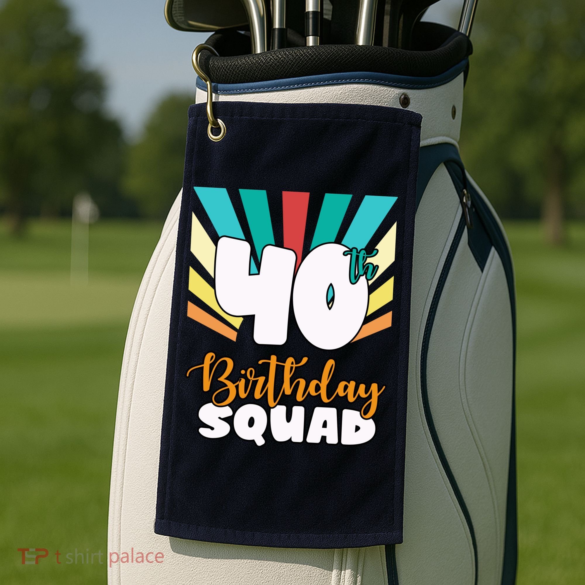 40th Birthday Squad 40 Years Old Golf Towel