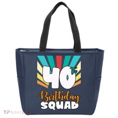 40th Birthday Squad 40 Years Old Tote Bag