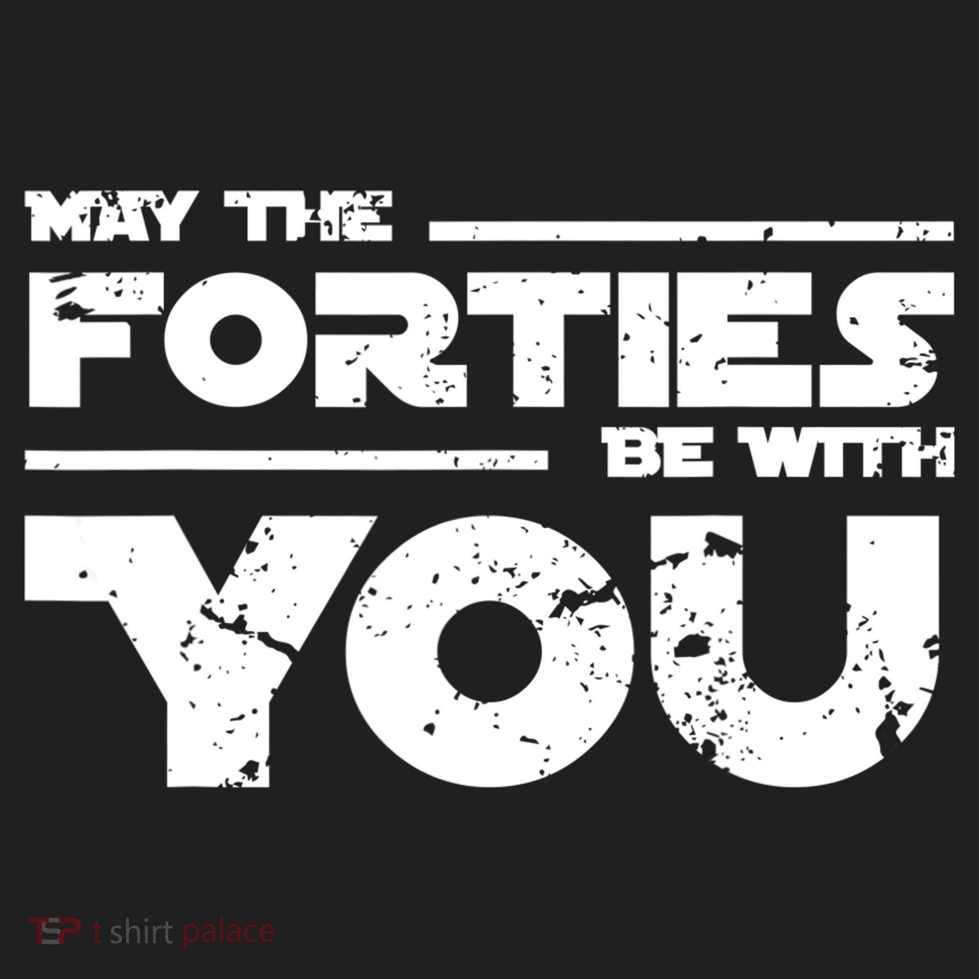 40th Birthday Shirt May The Forties Be With You Golf Towel