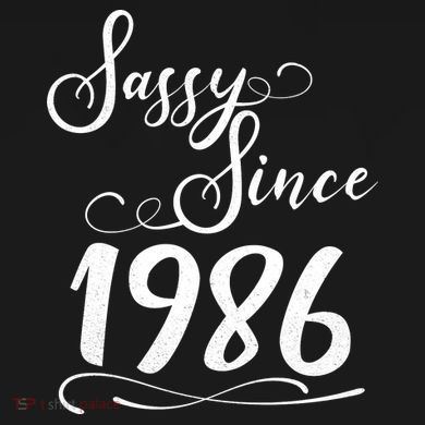 40th Birthday Sassy Since 1986 USA-Made Doggie Bandana