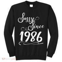 40th Birthday Sassy Since 1986 Tall Sweatshirt thumb 0