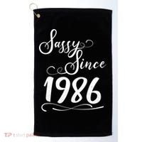 40th Birthday Sassy Since 1986 Golf Towel thumb 0