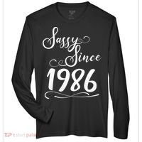 40th Birthday Sassy Since 1986 Zone Performance Long-Sleeve T-Shirt thumb 0