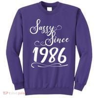 40th Birthday Sassy Since 1986 Sweatshirt thumb 0