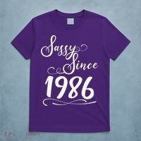 40th Birthday Sassy Since 1986 T-Shirt thumb 5