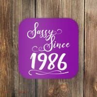 40th Birthday Sassy Since 1986 Coaster thumb 0