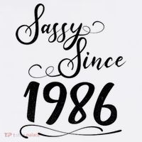 40th Birthday Sassy Since 1986 Garment-Dyed Sweatshirt thumb 2