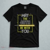 40th Birthday Tee May The 40th Be With You fortieth Birthday T-Shirt thumb 5