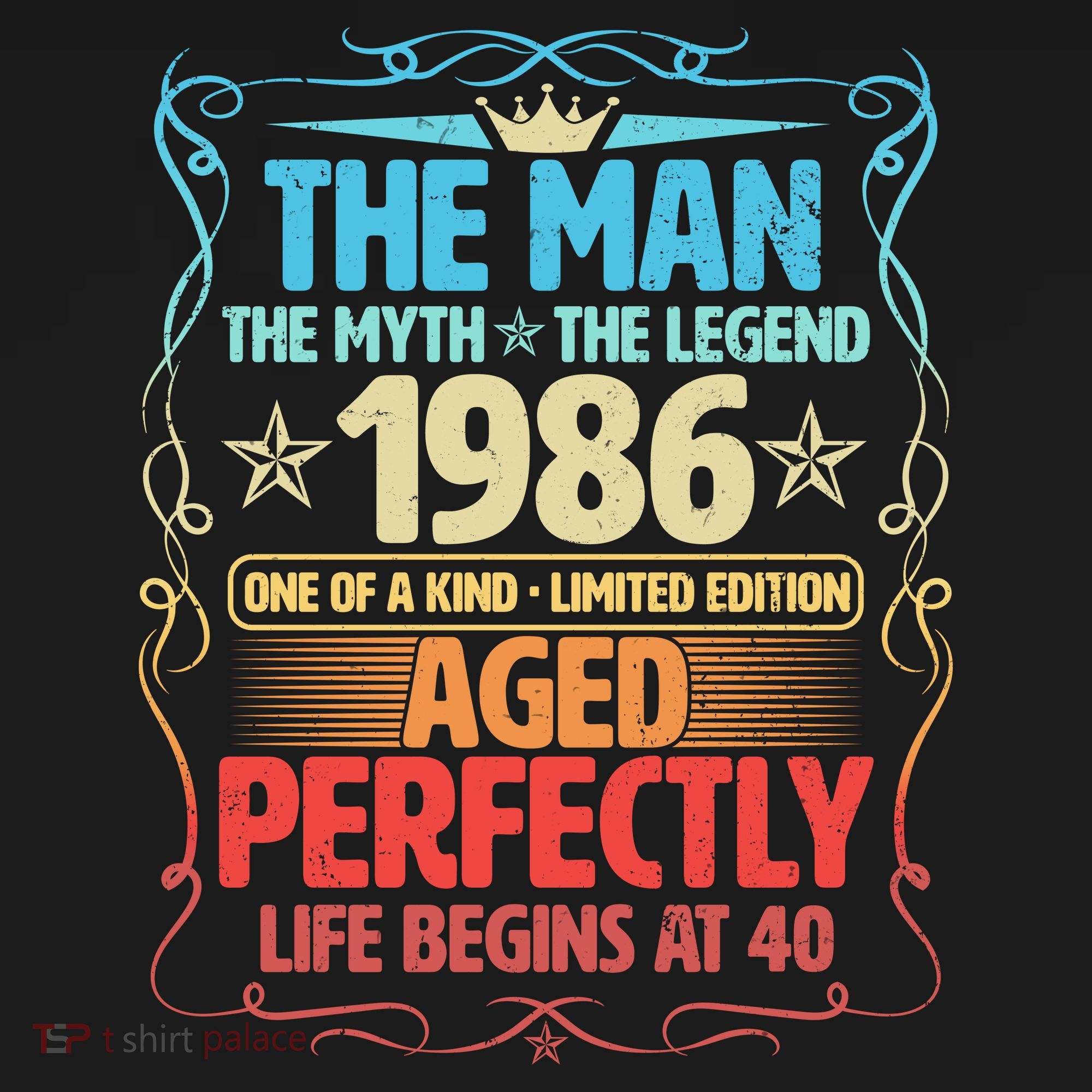 40th Birthday The Man The Myth The Legend 1986 One Of A Kind Limited Edition Women's Hoodie