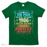 40th Birthday The Man The Myth The Legend 1986 One Of A Kind Limited Edition T-Shirt thumb 0