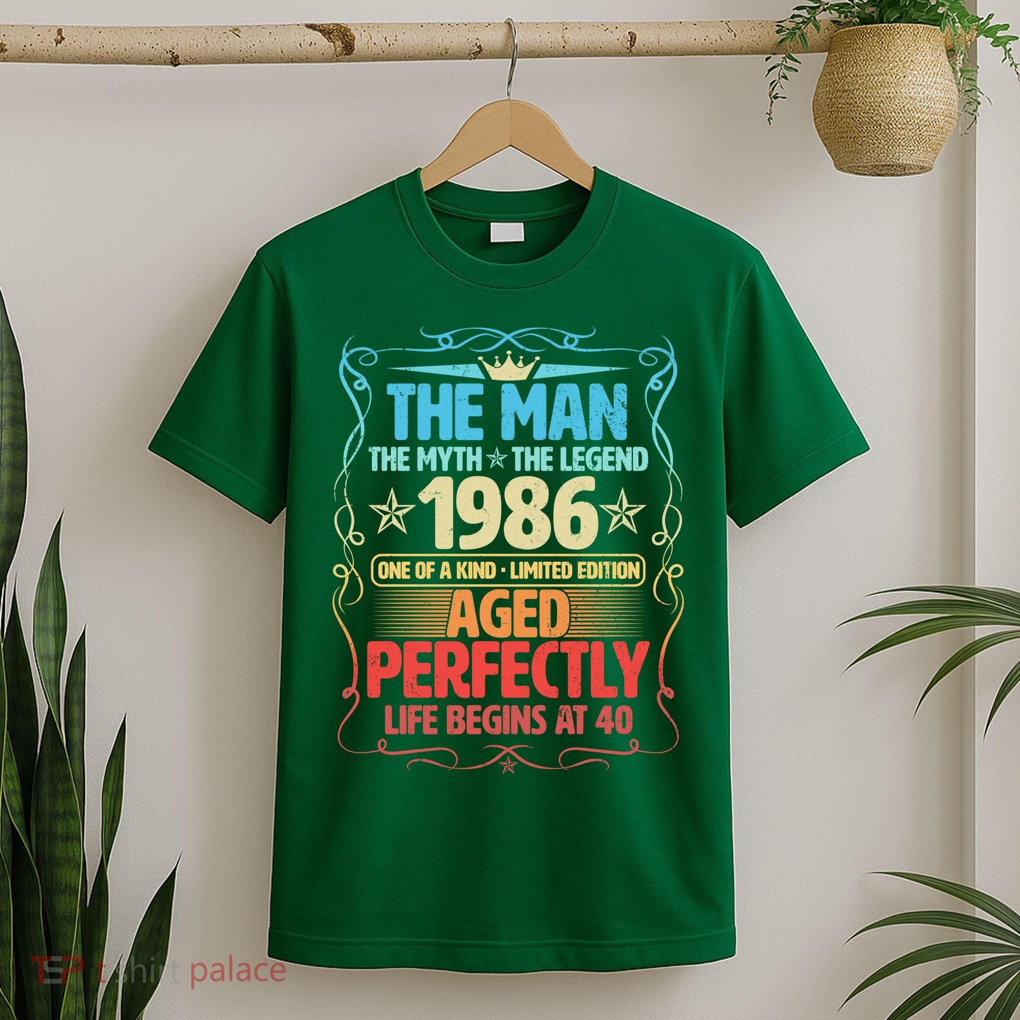 40th Birthday The Man The Myth The Legend 1986 One Of A Kind Limited Edition T-Shirt