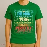 40th Birthday The Man The Myth The Legend 1986 One Of A Kind Limited Edition T-Shirt thumb 3