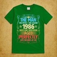 40th Birthday The Man The Myth The Legend 1986 One Of A Kind Limited Edition T-Shirt thumb 5