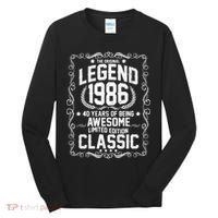 40th Birthday The Original Legend 1986 Awesome Classic  Tall Long Sleeve Shirt thumb 0