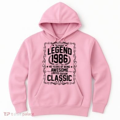 40th Birthday The Original Legend 1986 Awesome Classic  Hoodie