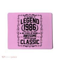 40th Birthday The Original Legend 1986 Awesome Classic  Mousepad thumb 0