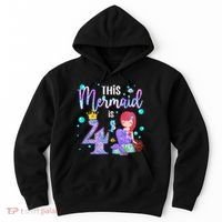 4th Birthday This Mermaid Is 4 Years Old Mermaid Hoodie thumb 0