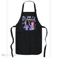 4th Birthday This Mermaid Is 4 Years Old Mermaid Apron thumb 0