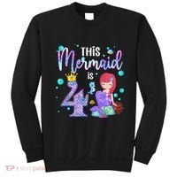 4th Birthday This Mermaid Is 4 Years Old Mermaid Sweatshirt thumb 0