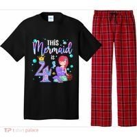 4th Birthday This Mermaid Is 4 Years Old Mermaid Pajama Set thumb 0