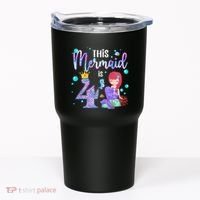 4th Birthday This Mermaid Is 4 Years Old Mermaid Tumbler thumb 0