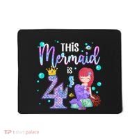 4th Birthday This Mermaid Is 4 Years Old Mermaid Mousepad thumb 0