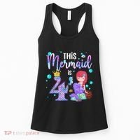4th Birthday This Mermaid Is 4 Years Old Mermaid Women's Tank Top thumb 0