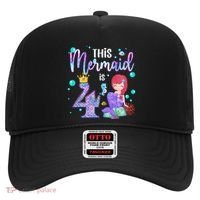 4th Birthday This Mermaid Is 4 Years Old Mermaid Hat thumb 0