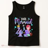 4th Birthday This Mermaid Is 4 Years Old Mermaid Tank Top thumb 2