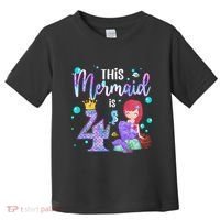4th Birthday This Mermaid Is 4 Years Old Mermaid Toddler T-Shirt thumb 0