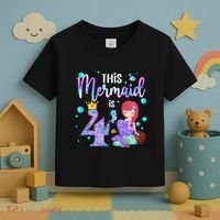 4th Birthday This Mermaid Is 4 Years Old Mermaid Toddler T-Shirt thumb 3