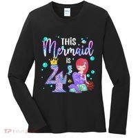 4th Birthday This Mermaid Is 4 Years Old Mermaid Women's Long Sleeve Shirt thumb 0