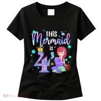 4th Birthday This Mermaid Is 4 Years Old Mermaid Women's T-Shirt thumb 0